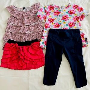 Toddlers clothes | size 4 | Sets | leggings | Top |Skirt